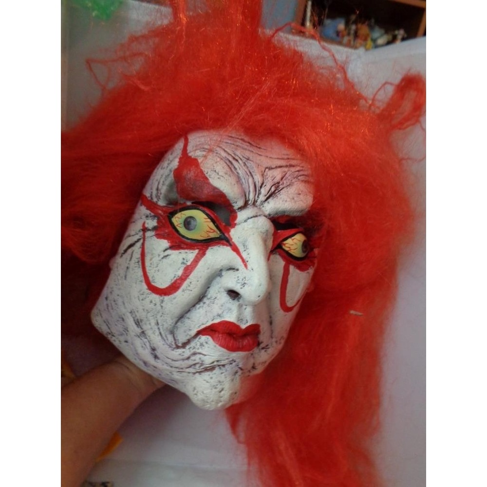 Ghoulish Evil Scary Female Clown Rubber Face Mask Costume Accessory